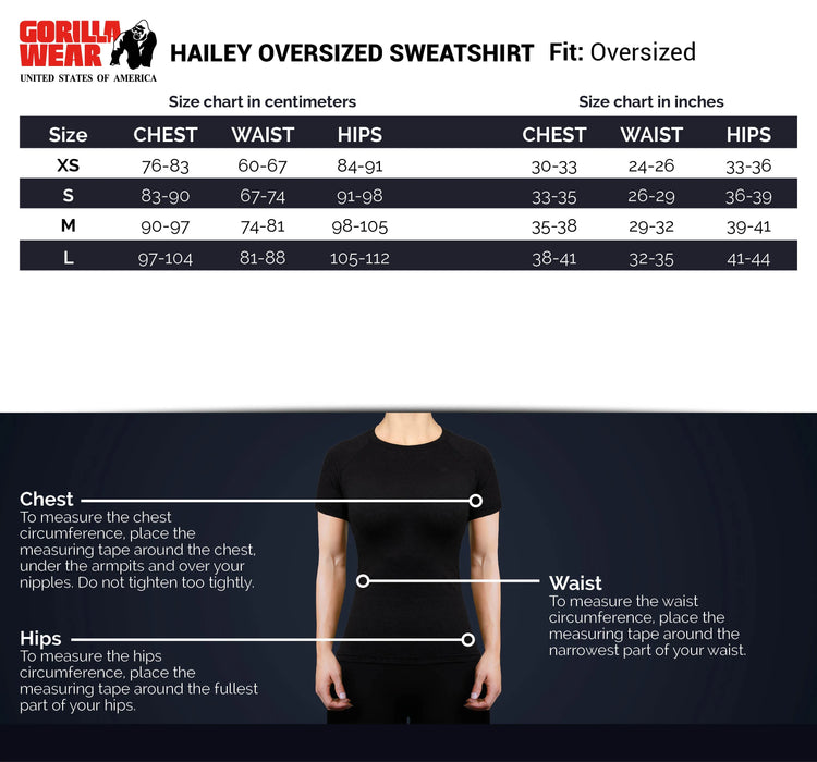 Gorilla Wear Hailey Oversized Sweatshirt/Träningströja, grey melange