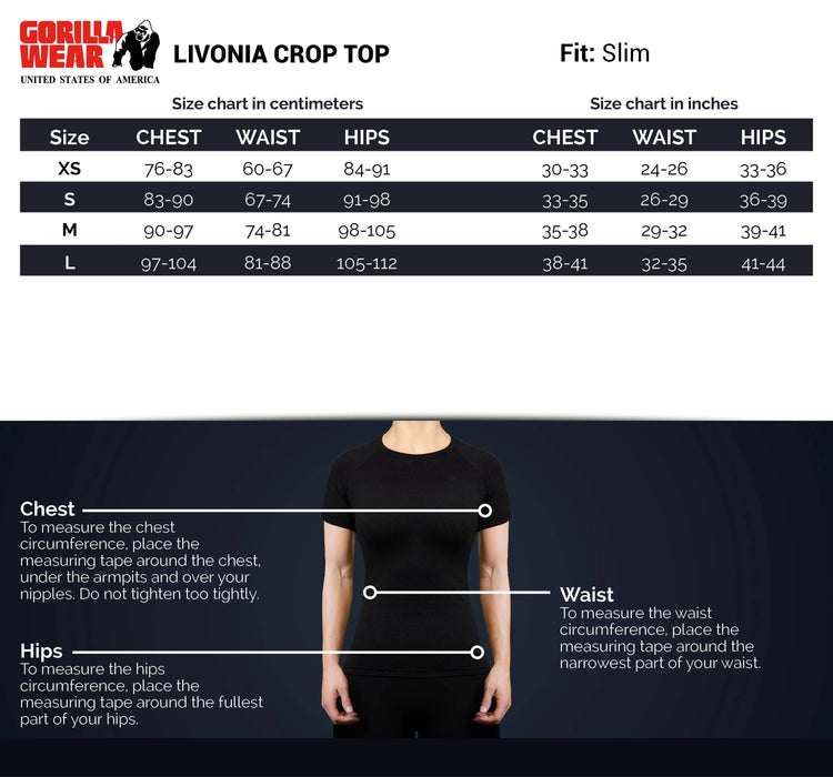 Gorilla Wear Livonia Crop Top/träningstopp, black