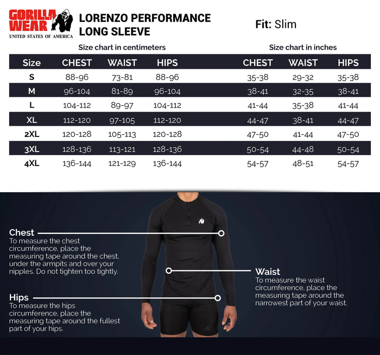 Gorilla Wear Lorenzo Performance Long Sleeve/Träningströja, black