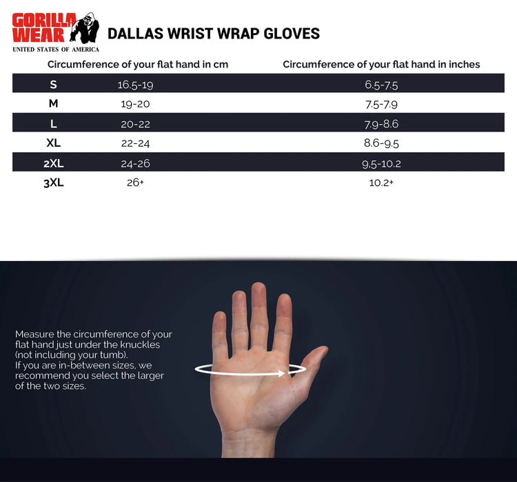 Gorilla Wear Dallas Wrist Wraps Gloves, black/blue
