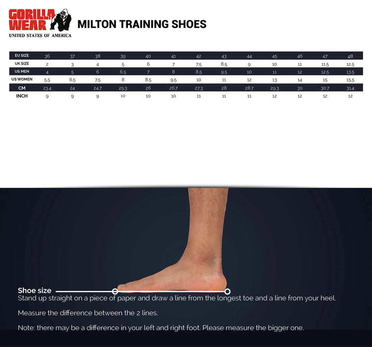 Gorilla Wear Milton Training Shoes, black/red