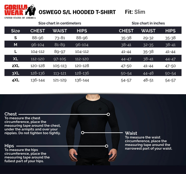 Gorilla Wear - Oswego S/L Hooded T-Shirt, blue