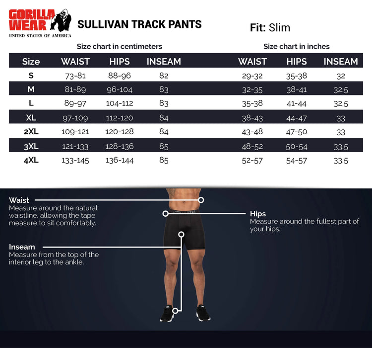 Gorilla Wear Sullivan Track Pants/Träningsbyxor, black