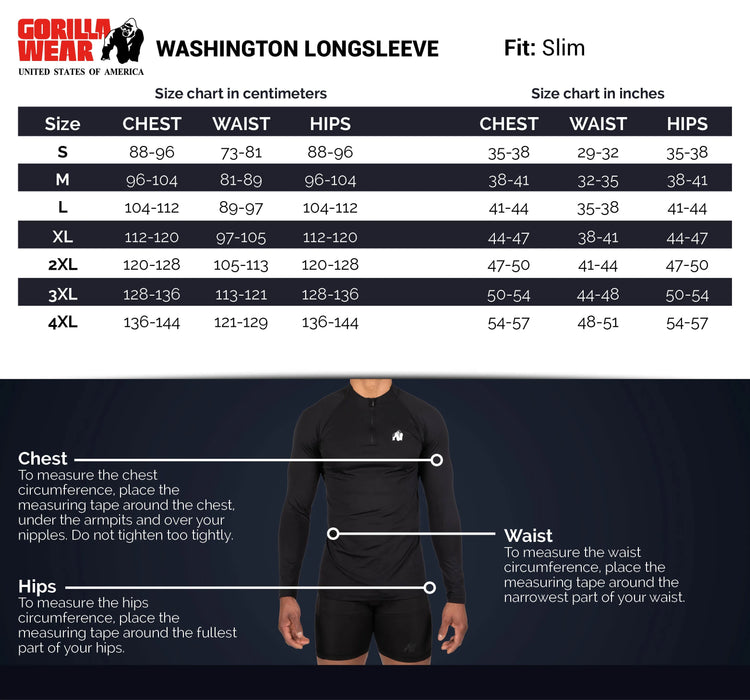 Gorilla Wear Washington Long Sleeve t shirt, grey