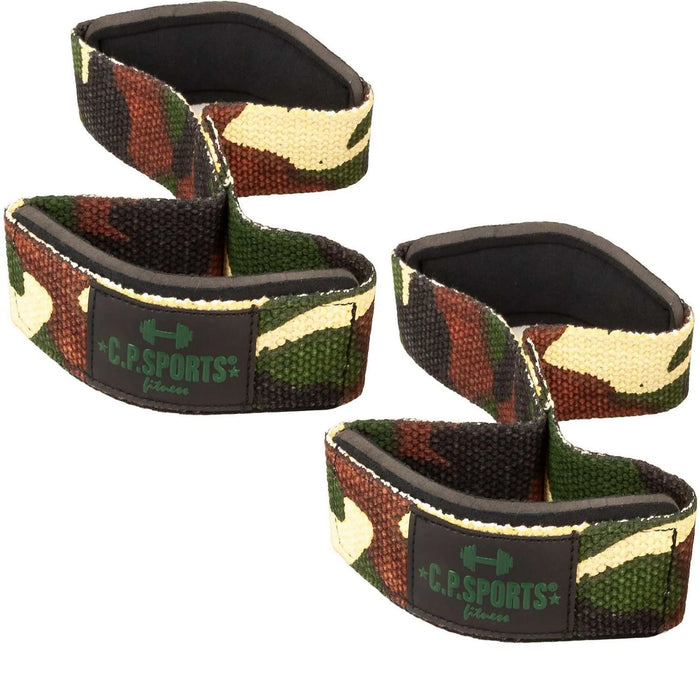 C.P. Sports Figure 8 Straps - Lifting Loops, green
